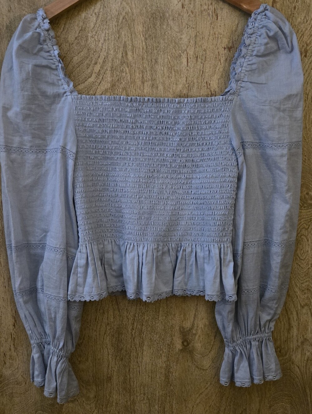 Reformation Roland Top Mineral Blue - Picture 6 of 7